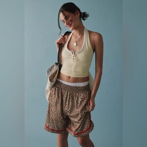 Out From Under Stassi lace-up seamless knit halter top